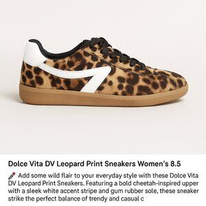 Dolce Vita Leopard Print Sneakers with Black and White Accents